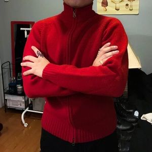 Gap Red Zip-Up Sweater